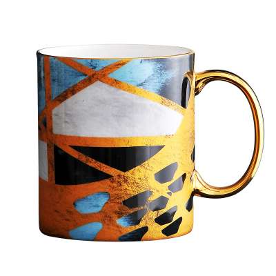 ceramic mug  with real gold handle new design ceramic mug