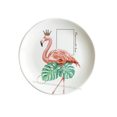 high quality leaf and flamingo design ceramic dinnerware