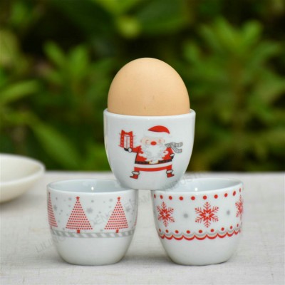 Creative Western Christmas mug, ceramic egg cup,  porcelain white cup