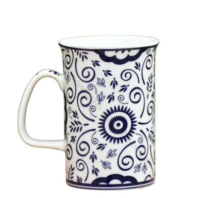 11oz porcelain mug manufacturer, blue and white porcelain mug